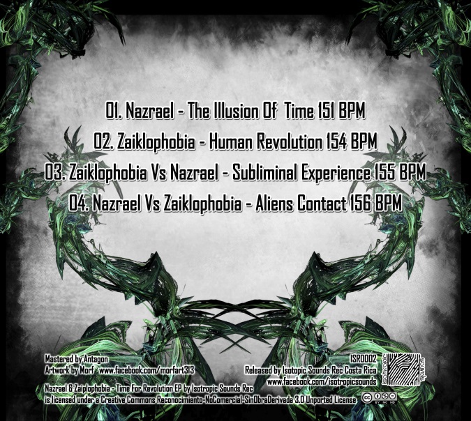 Nazrael & Zaiklophobia - Time For Revolution EP (Isotropic Sounds Records) - 2013- Backcover600
