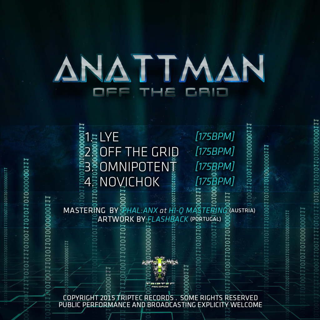 Anattman - Off The Grid (EP) Triptec Records 2015 Back